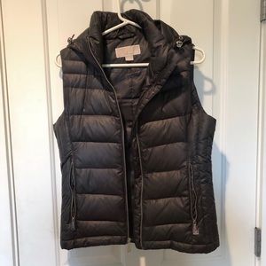 MICHAEL Michael Kors grey hooded puffer vest